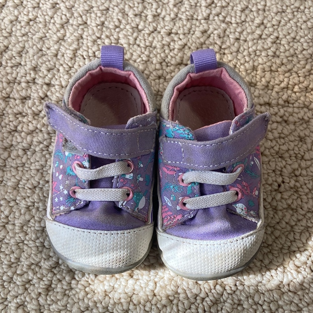 See Kai Run Purple and White Kids Sneakers